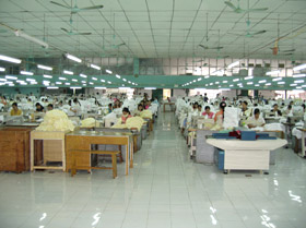 ヴェトナムの紡績工場
